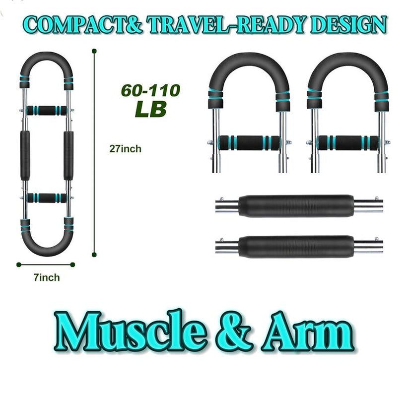 2-In-1 Adjustable Arm Strengthener and Forearm/Chest Trainer - Portable Home Gym Equipment